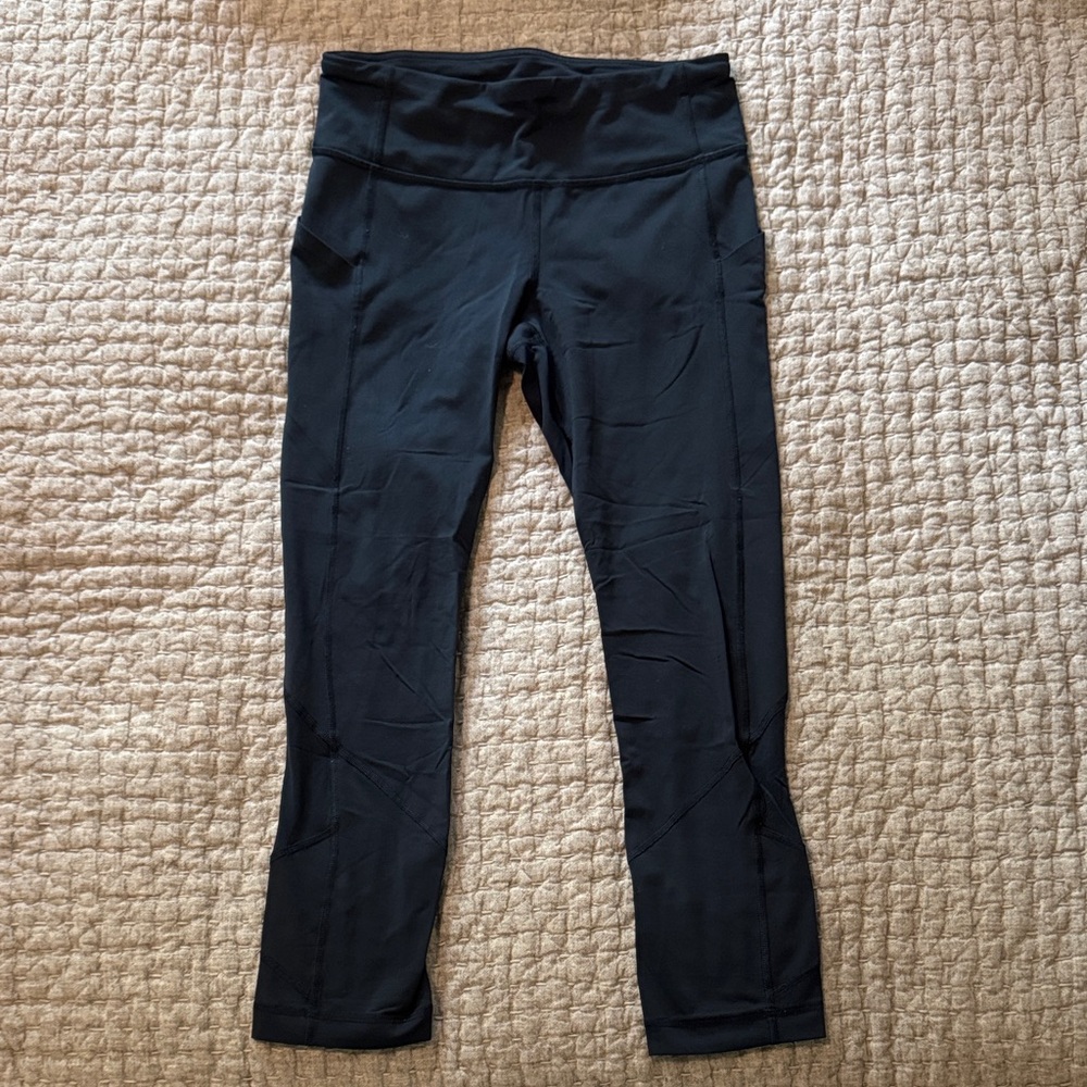 lululemon athletica Navy 3/8 Leggings